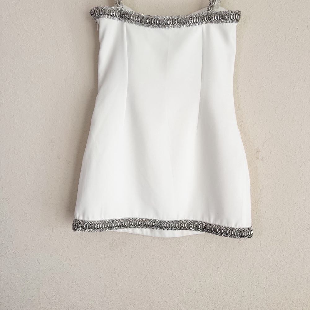 Retrofete Regina Shell White Mini Dress Size Medium - Picture 9 of 9